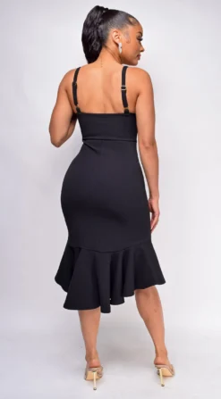 Lena Black Square Neck Ruffled Dress 5 Lena Black Square Neck Ruffled Dress -Deals Dress Store DSC 0005 2 copy scaled