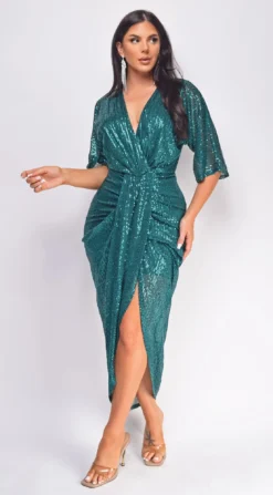 Uma Hunter Green Sequin Midi Dress 8 Uma Hunter Green Sequin Midi Dress -Deals Dress Store DSC 0007 2 copy