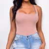 Juliana Dusty Pink Square Neck Bodysuit