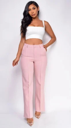 Delta Light Pink Wide Leg Pants
