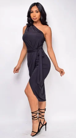 Celyn Black One Shoulder Dress -Deals Dress Store DSC 0071 1 copy scaled
