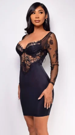 Keava Black Lace Detail Mini Dress -Deals Dress Store DSC 0078 2 copy