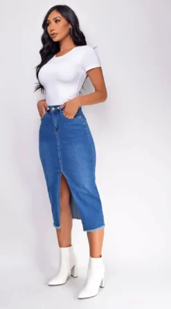 Saery Blue Denim Split Midi Skirt -Deals Dress Store DSC 0113 1 copy 3b089a3e 671c 4877 82f2 0ad982eb0cd3
