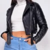 Allura Black Cropped Motto Jacket