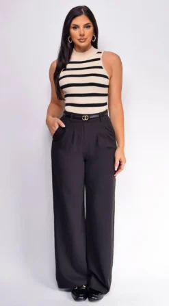 Theon Black Wide Pants