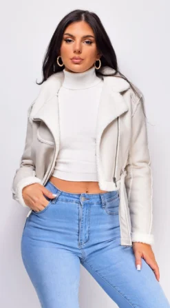 Damaris Cream Beige Leather Wool Jacket -Deals Dress Store DSC 0208copy 4ad19e86 acb3 404a 810c 279302184118