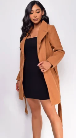 Lina Camel Brown Waist Tie Trench Coat -Deals Dress Store DSC 0235copy 28cbbd5a 40c5 4ef9 a6fc 52e38bd1b57d