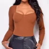 Indira Brown Bodysuit