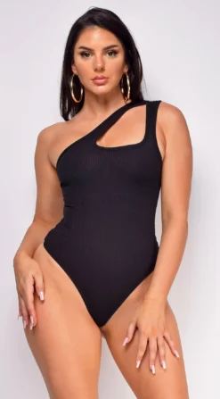 Shanti Black Cut Out Bodysuit