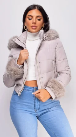 Tawny Cream Beige Puffer Faux Fur Jacket -Deals Dress Store DSC 0266copy 65b63078 3d76 45a8 9abf 3914d000fff6