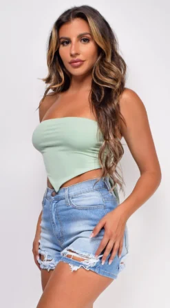 Abbey Green Bandana Top