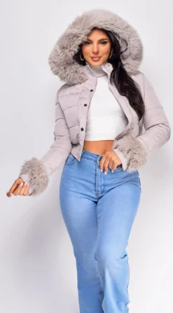 Tawny Cream Beige Puffer Faux Fur Jacket -Deals Dress Store DSC 0292copy b3e3dc95 0502 4ca9 93f1 dff265199446