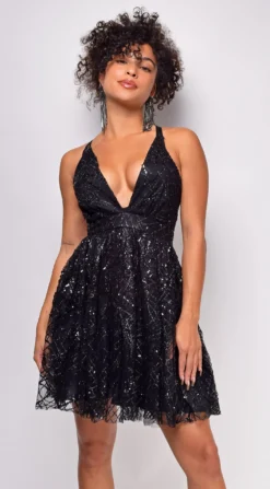 Clarice Black A-Line Glitter Sequin Mini Dress 9 Clarice Black A-Line Glitter Sequin Mini Dress -Deals Dress Store DSC 0296copy 17f15a0d ef87 433e 87c6 8481899162b2 scaled