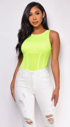 Polly Lime Green Bodysuit