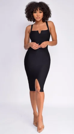Camilla Black Square Neck Bandage Dress -Deals Dress Store DSC 0347 2 scaled