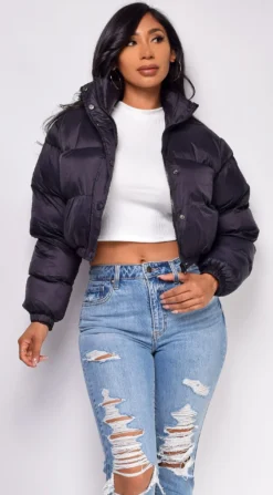 Miguel Black Puffer Bomber Jacket -Deals Dress Store DSC 0357dd scaled