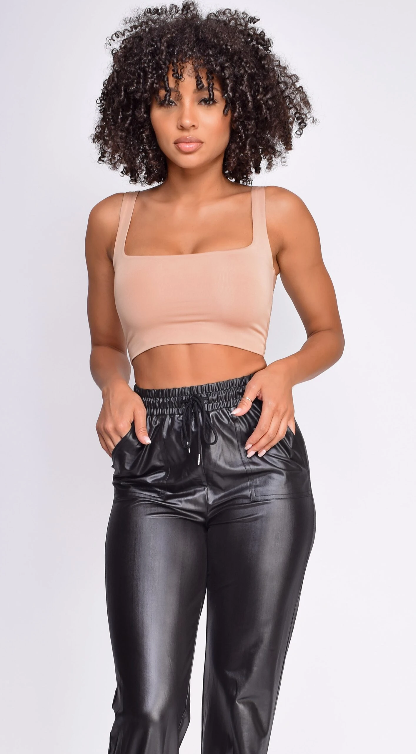 Ilva Nude Square Neck Crop Top 1 Ilva Nude Square Neck Crop Top