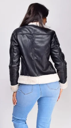 Azure Black Cream Faux Leather Winter Biker Coat 8 Azure Black Cream Faux Leather Winter Biker Coat -Deals Dress Store DSC 0371 1 copy 18b9daec 639a 401b 9d7a a5caf71f2810