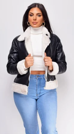 Azure Black Cream Faux Leather Winter Biker Coat 7 Azure Black Cream Faux Leather Winter Biker Coat -Deals Dress Store DSC 0372 1 copy df2df42c 728a 4332 8320 2322702dfd95