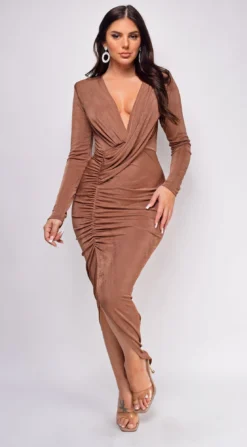 Jamila Brown Drape Dress -Deals Dress Store DSC 0447 1 copy a2ca2c1e c4c4 46cf 8878 302422d9e75c