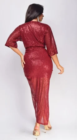 Uma Burgundy Red Sequin Midi Dress -Deals Dress Store DSC 0449 1 copy