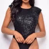 Houston Black Sequin Bodysuit