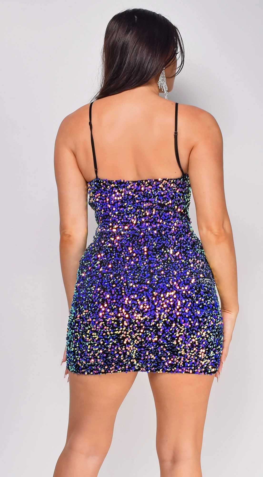 Lune Purple Multi Color Sequin Mini Dress 2 Lune Purple Multi Color Sequin Mini Dress - Image 2