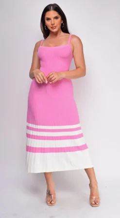 Deia Pink Ribbed Striped Hem Midi Dress -Deals Dress Store DSC 0518copy 3a8fea66 06c4 4258 9a82 f6aadeab0f3f