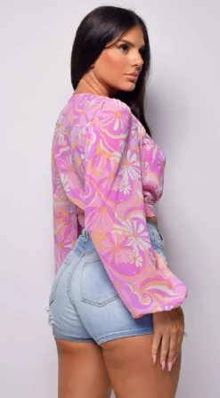 Illa Pink Chiffon Floral Print Top 7 Illa Pink Chiffon Floral Print Top -Deals Dress Store DSC 0544 1 copy b209975c a587 48b8 9011 64d9b60d8e33