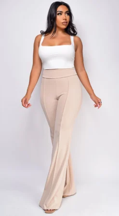 Ellery Beige High Waist Flare Pants 9 Ellery Beige High Waist Flare Pants -Deals Dress Store DSC 0602 1 copy scaled