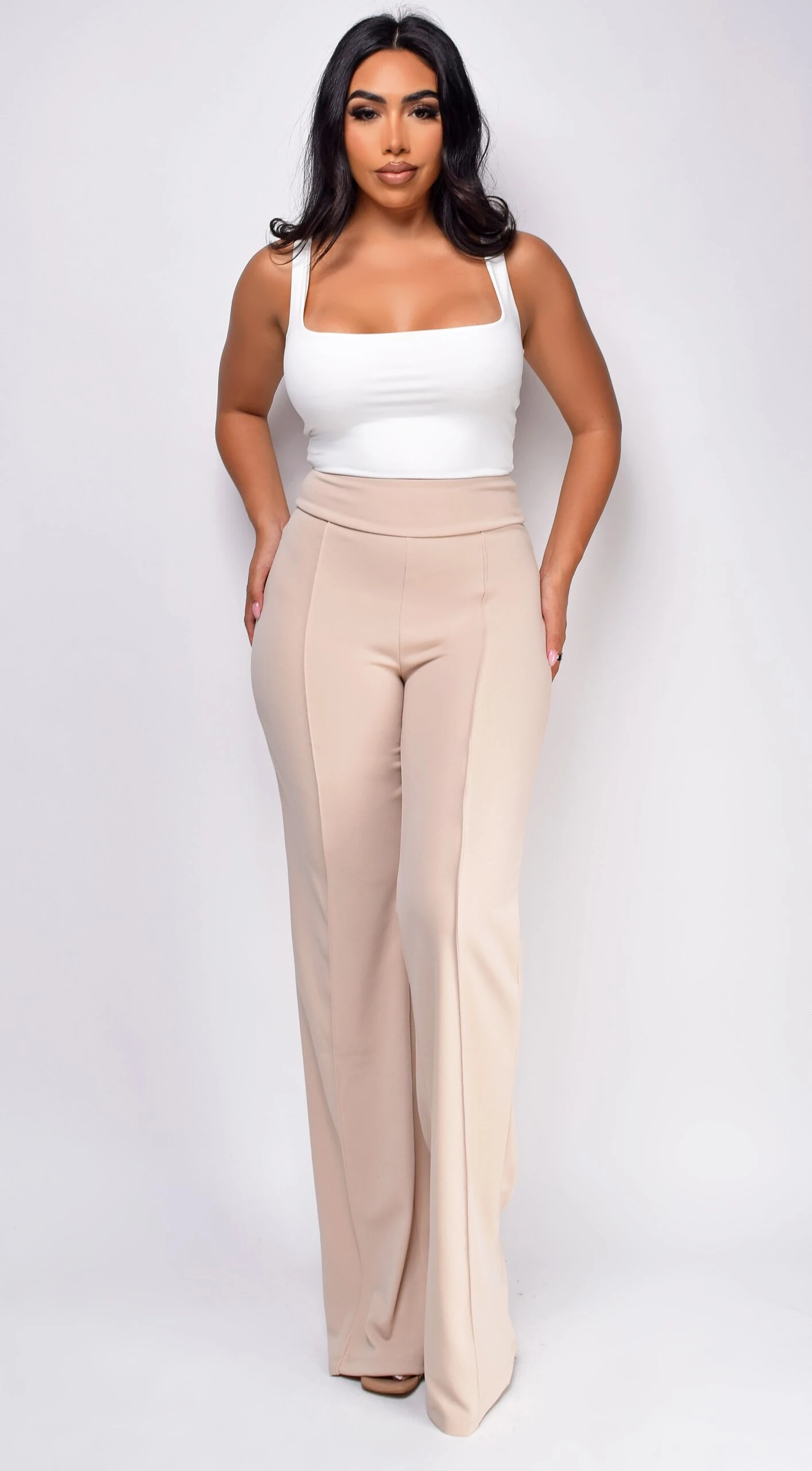 Ellery Beige High Waist Flare Pants 2 Ellery Beige High Waist Flare Pants - Image 2