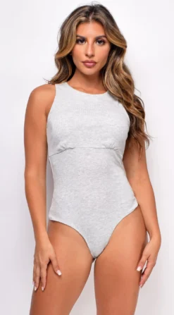 Deals Dress Store 42 Aria Grey Tank Bodysuit