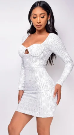 Romana White Sequin Bustier Dress -Deals Dress Store DSC 0704copy1222 scaled