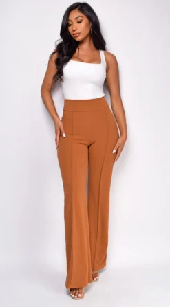 Ellery Brown Rust High Waist Flare Pants