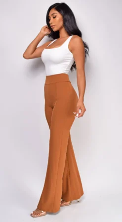 Ellery Brown Rust High Waist Flare Pants 7 Ellery Brown Rust High Waist Flare Pants -Deals Dress Store DSC 0749 1 copy scaled