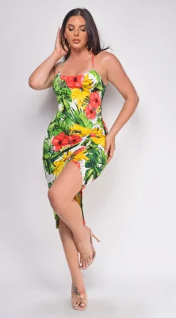 Lucerne Green Yellow Multi Color Floral Print Midi Dress 7 Lucerne Green Yellow Multi Color Floral Print Midi Dress -Deals Dress Store DSC 0754copy