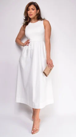 Reign White Mixed Media Midi Dress -Deals Dress Store DSC 0766copy 7d6d7761 a244 4ff2 ac45 888826105d55