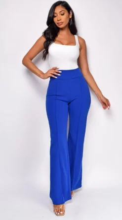 Ellery Royal Blue High Waist Flare Pants
