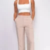 Delta Beige Wide Leg Pants