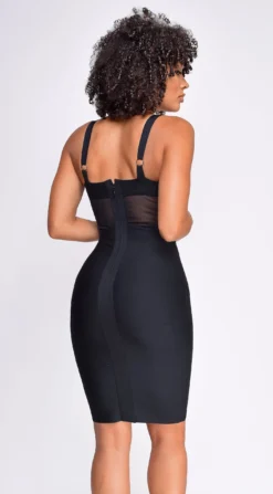 Casella Black V Neck Bustier Mesh Bandage Dress -Deals Dress Store DSC 0831 1 scaled