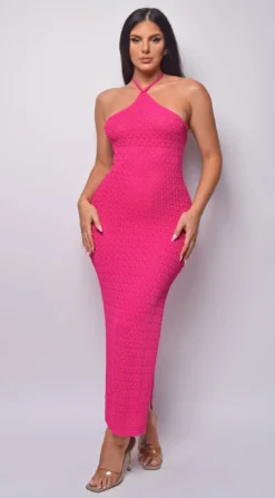 Athenia Fuchsia Pink Crochet Knit Midi Dress -Deals Dress Store DSC 0843copy e519a901 9503 417b 8ae4 559f19ccd91c