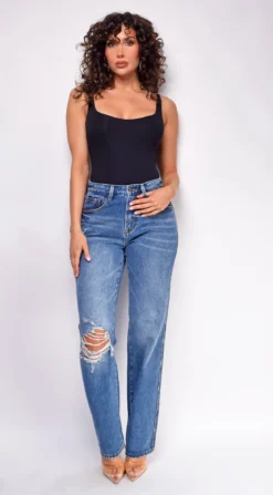 Nevis Mid Wash Blue Distressed Straight Leg Denim Jeans 7 Nevis Mid Wash Blue Distressed Straight Leg Denim Jeans -Deals Dress Store DSC 0863 1 copy 0094fbdc e6f8 437e 9aba c9cc4978497f