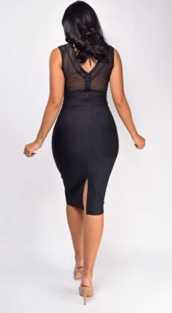 Kate Black High Neck Mesh Bandage Dress -Deals Dress Store DSC 0864 2 copy scaled