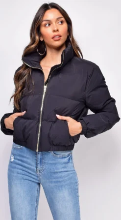Lennox Black Puffer Jacket