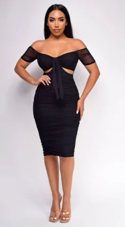 Oliviana Black Mesh Off Shoulder Dress -Deals Dress Store DSC 0982 6 copy scaled